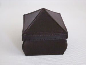 Small Square Box with Puzzle Brown