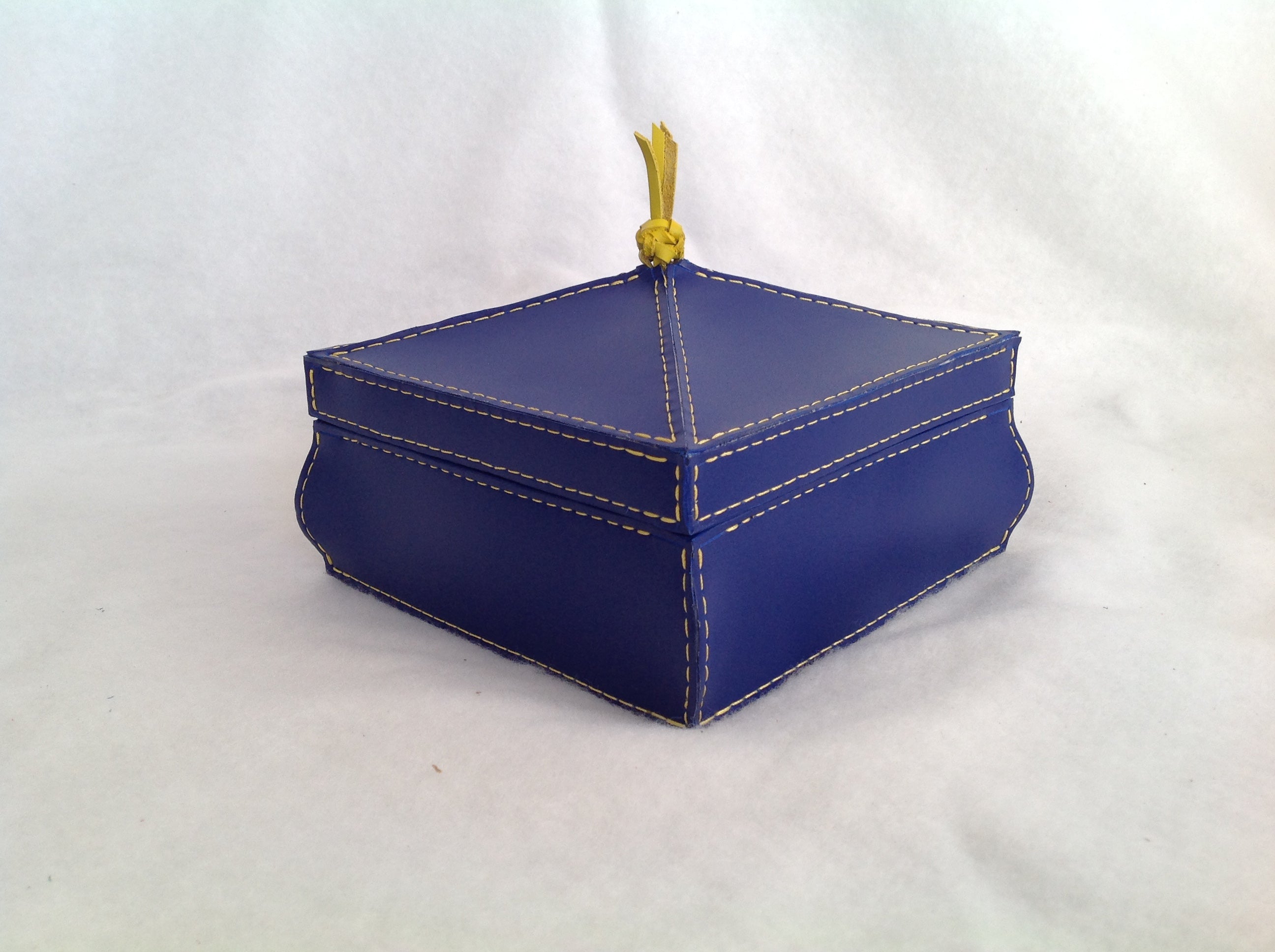 Tool Box in Blue Latigo Leather